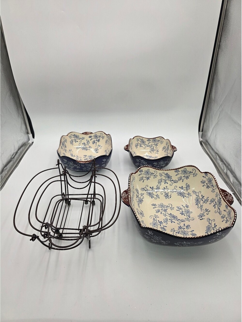 Temp-tations Floral Lace 2.5 Qt Baking Dish Set with Rack